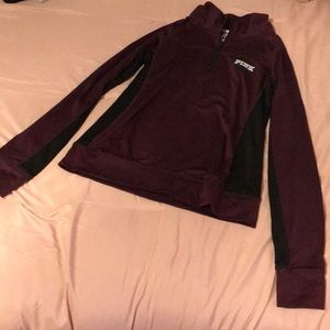 Small Victoria Secret Pink 1/4 zip up shirt